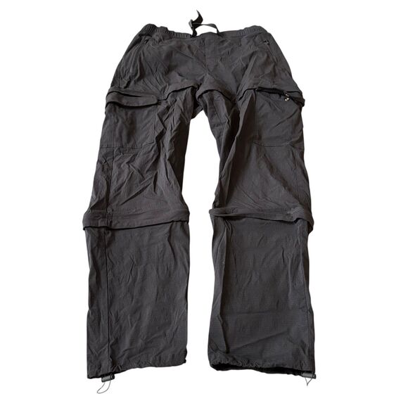 Athleta Pants - Athleta Hiking Convertible Pants Womens 10 Black Straight Leg Belted Outdoor